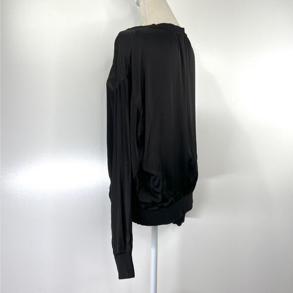 Nation LTD Los Angeles Satin Long Sleeve Crewneck Top - Picture 5 of 6